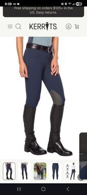 Excellent womens Sz S Kerrits Horse Riding Equestrian Britches Crossover Knee